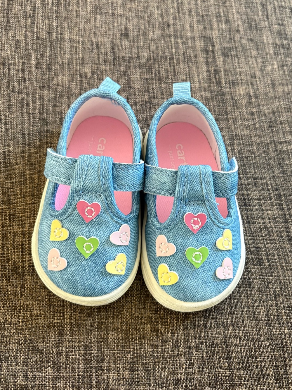 Carter's Denim Blue Heart Accent Mary Jane Sneakers